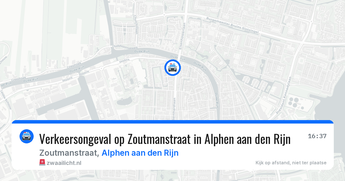 Verkeersongeval op Zoutmanstraat in Alphen aan den Rijn — 23 mei 2026