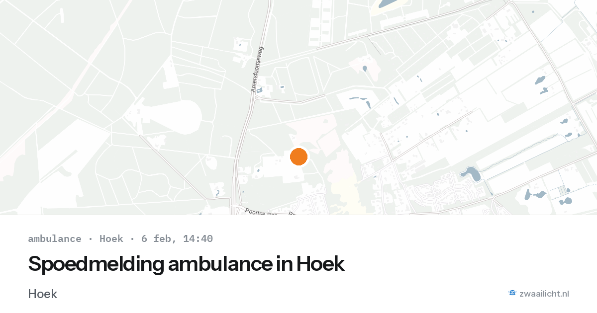Spoedmelding ambulance in Hoek — 6 feb 2026