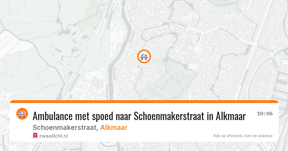 Ambulance met spoed naar Schoenmakerstraat in Alkmaar — 23 apr 2026