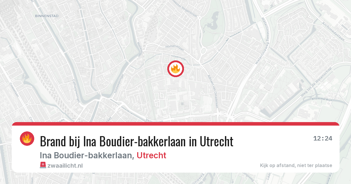 Brand bij Ina Boudier-bakkerlaan in Utrecht — 20 jun 2026