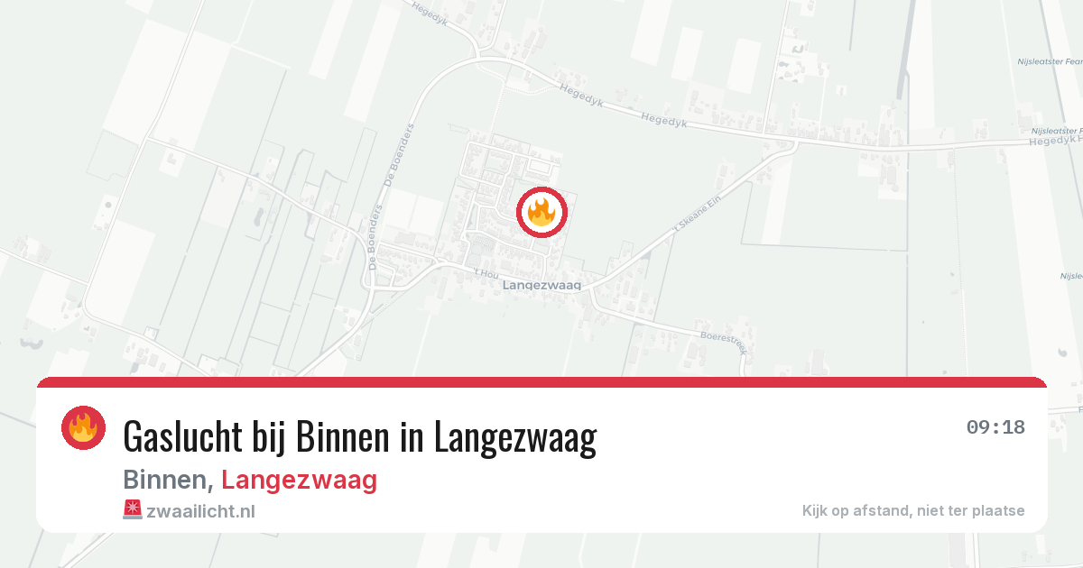 Gaslucht bij Binnen in Langezwaag — 16 jun 2026