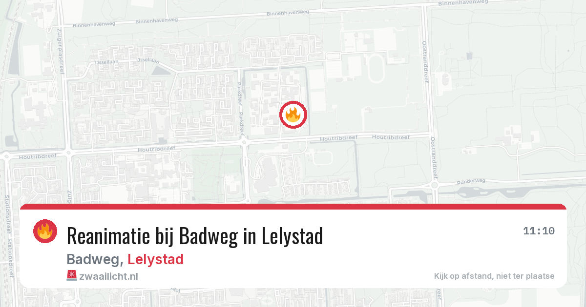 Reanimatie bij Badweg in Lelystad — 19 feb 2026