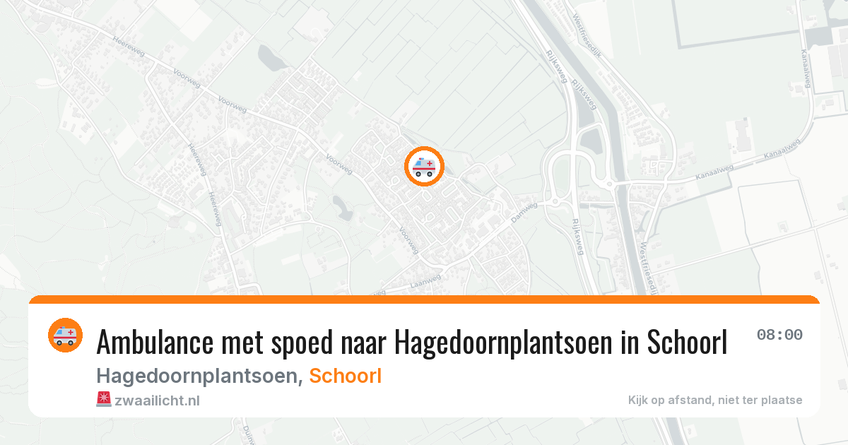 Ambulance met spoed naar Hagedoornplantsoen in Schoorl — 16 jul 2026