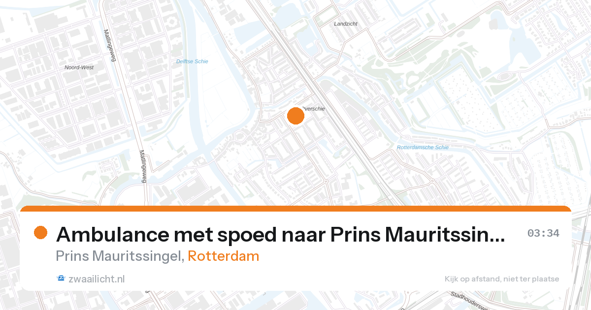 Ambulance met spoed naar Prins Mauritssingel in Rotterdam — 28 aug 2026