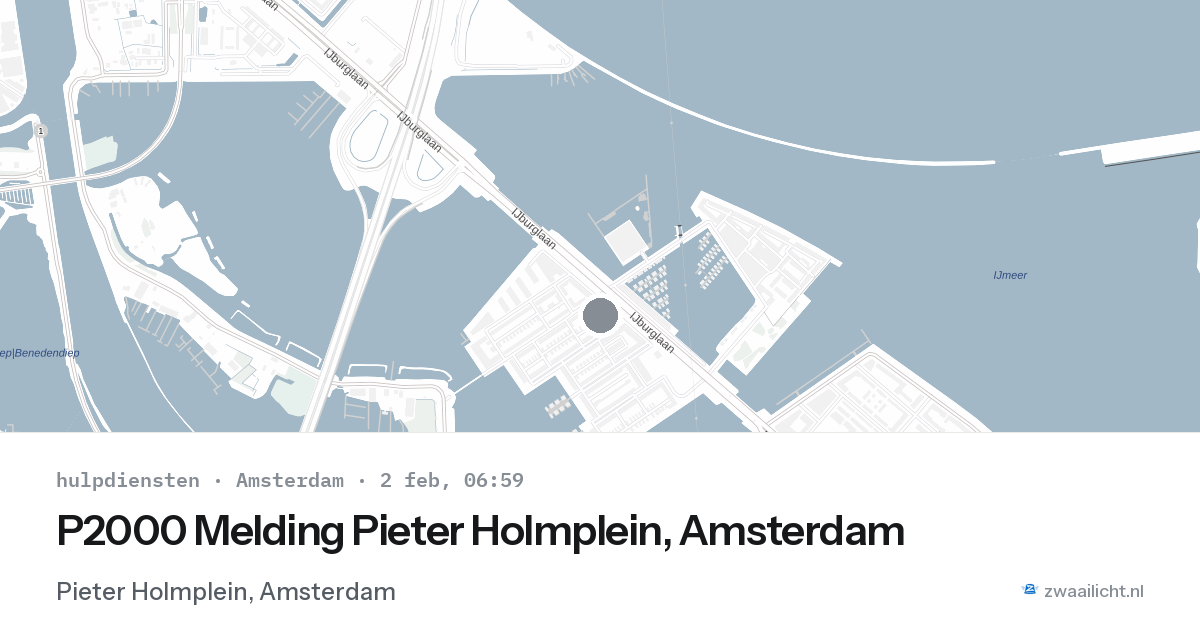 P2000 Melding Pieter Holmplein, Amsterdam — 2 feb 2026