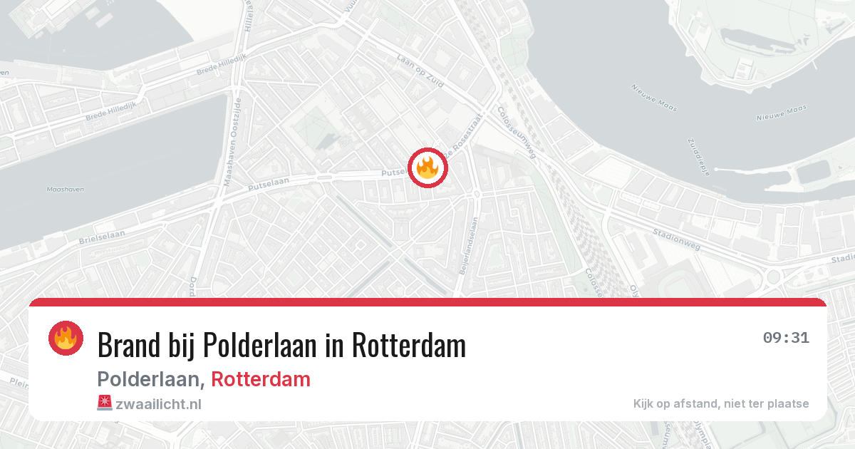 Brand bij Polderlaan in Rotterdam — 11 aug 2026