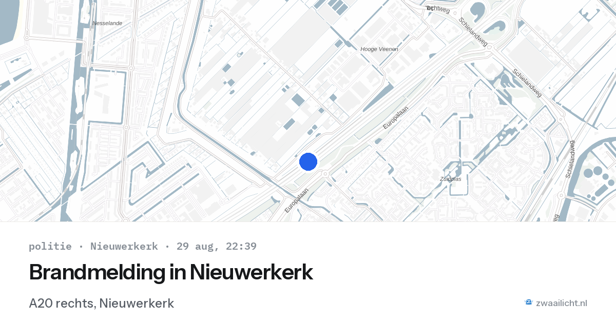 Brandmelding in Nieuwerkerk — 29 aug 2026