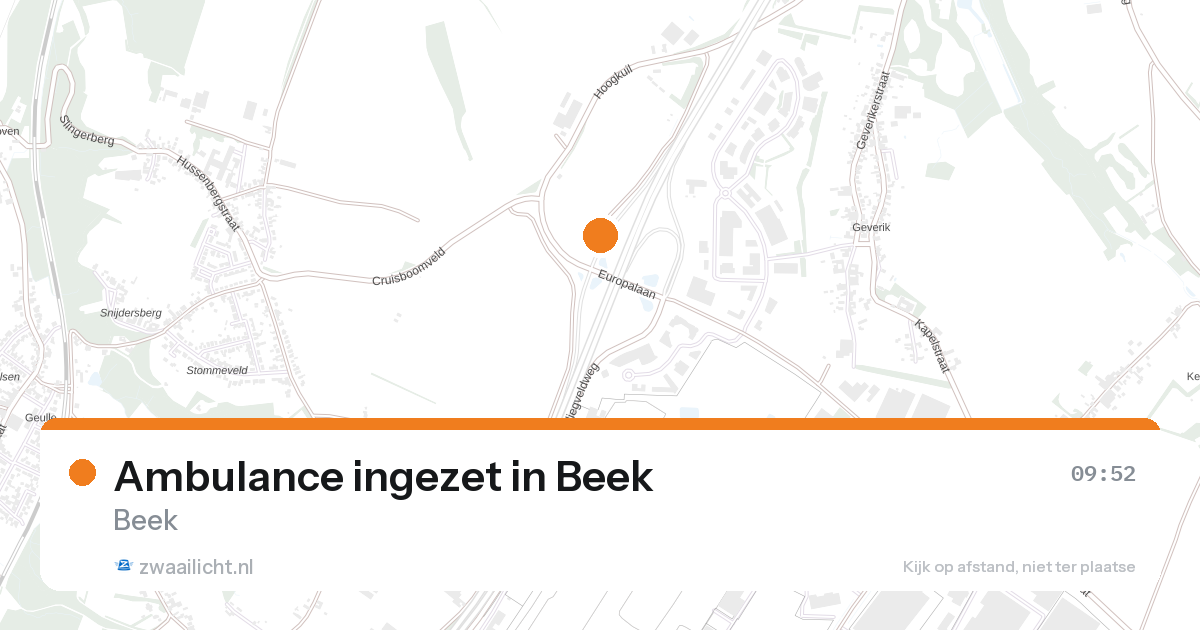 Ambulance ingezet in Beek — 28 aug 2026
