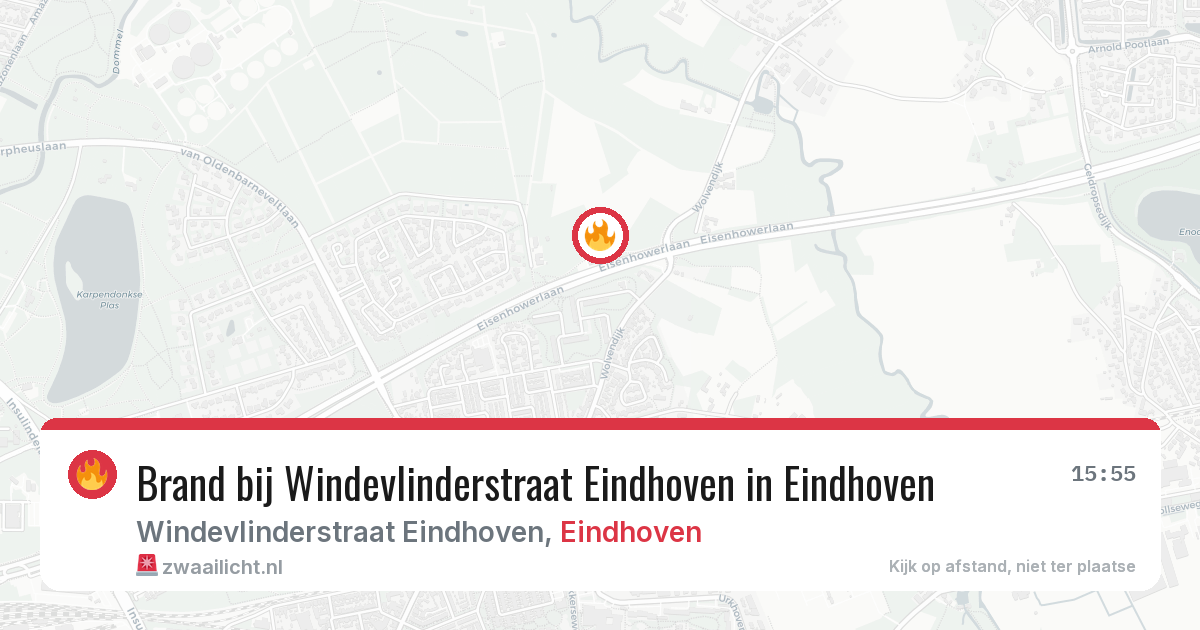 Brand bij Windevlinderstraat Eindhoven in Eindhoven — 24 mrt 2026