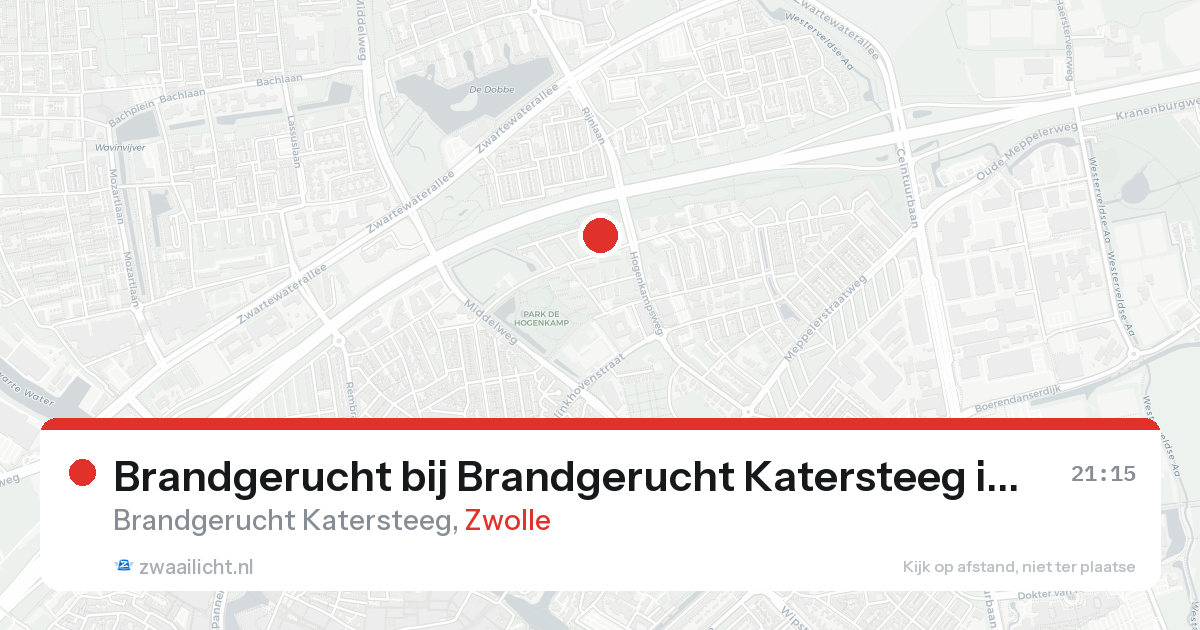 Brandgerucht bij Brandgerucht Katersteeg in Zwolle — 7 feb 2026