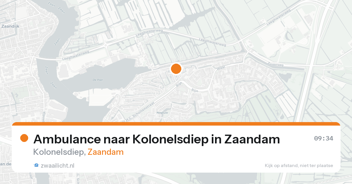 Ambulance naar Kolonelsdiep in Zaandam — 22 aug 2026