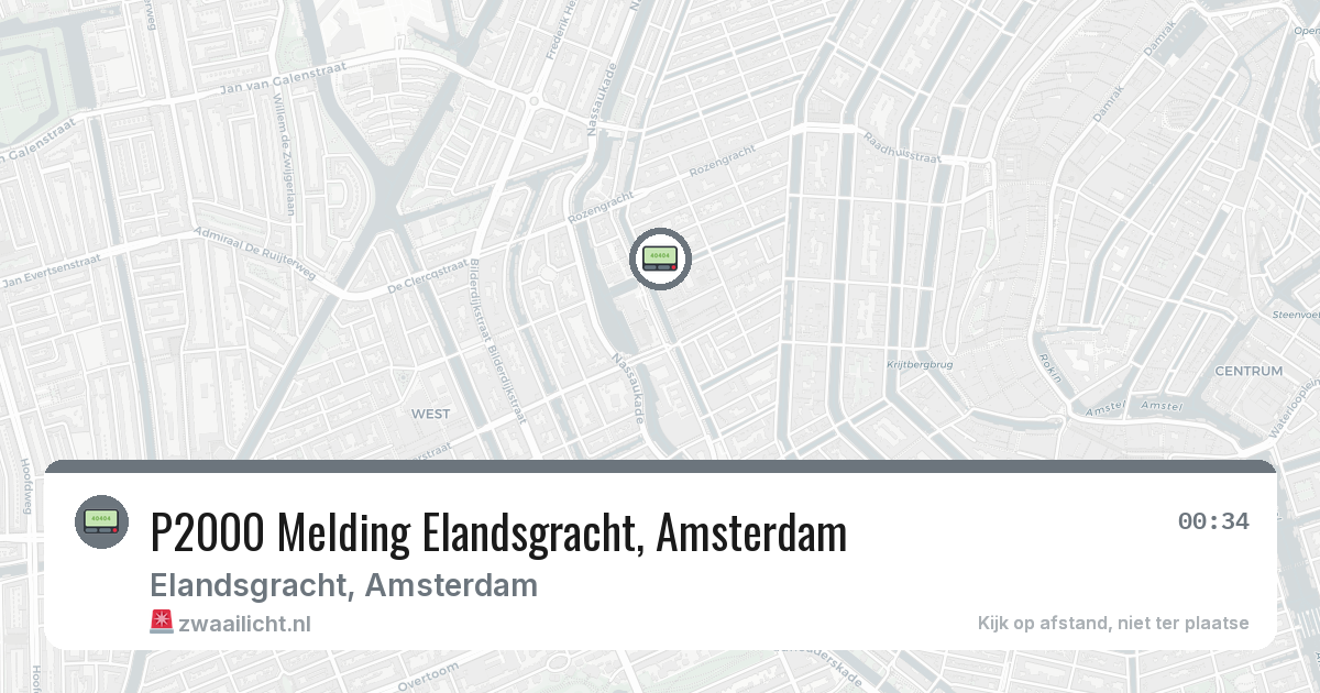 P2000 Melding Elandsgracht, Amsterdam — 26 apr 2026