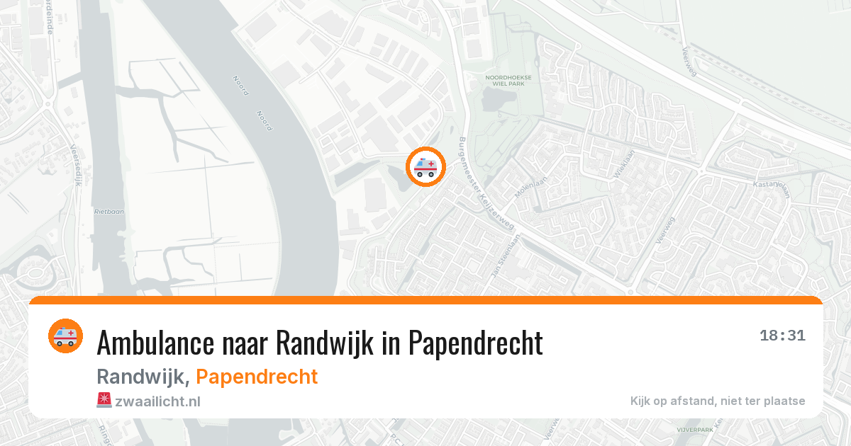 Ambulance naar Randwijk in Papendrecht — 13 aug 2026