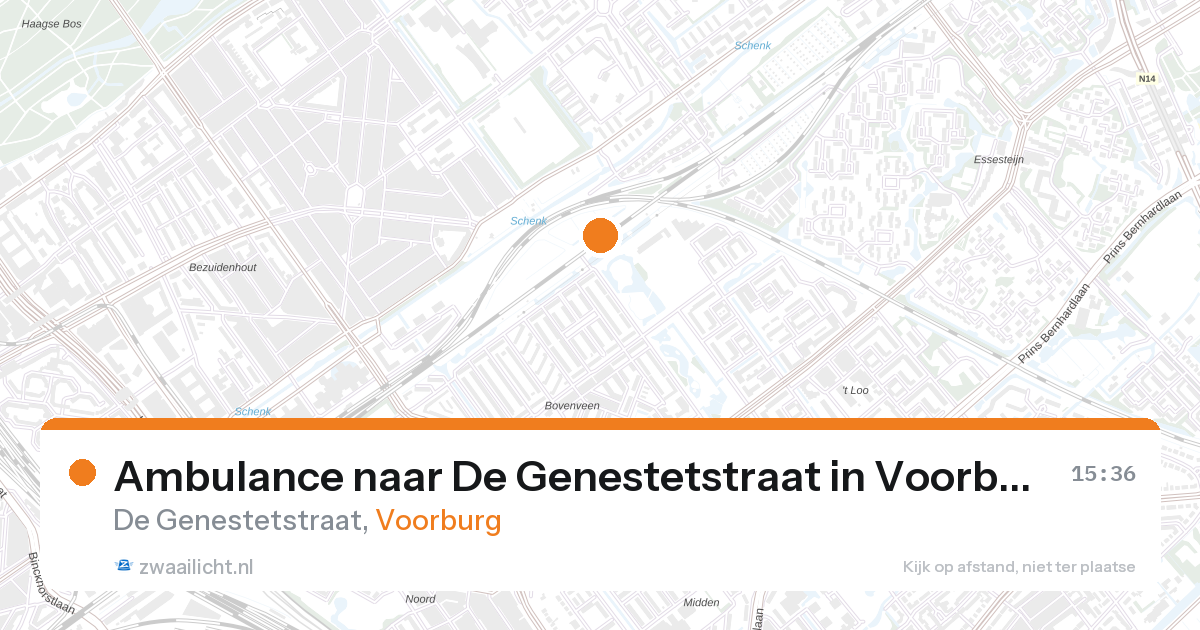Ambulance naar De Genestetstraat in Voorburg — 27 aug 2026
