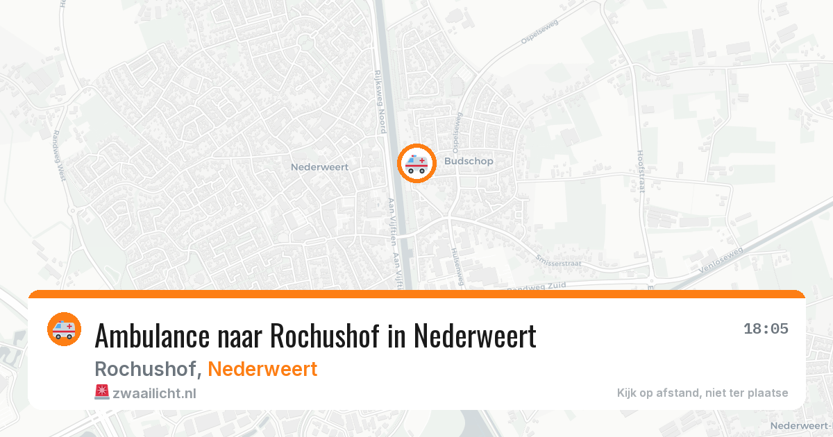 Ambulance naar Rochushof in Nederweert — 10 aug 2026