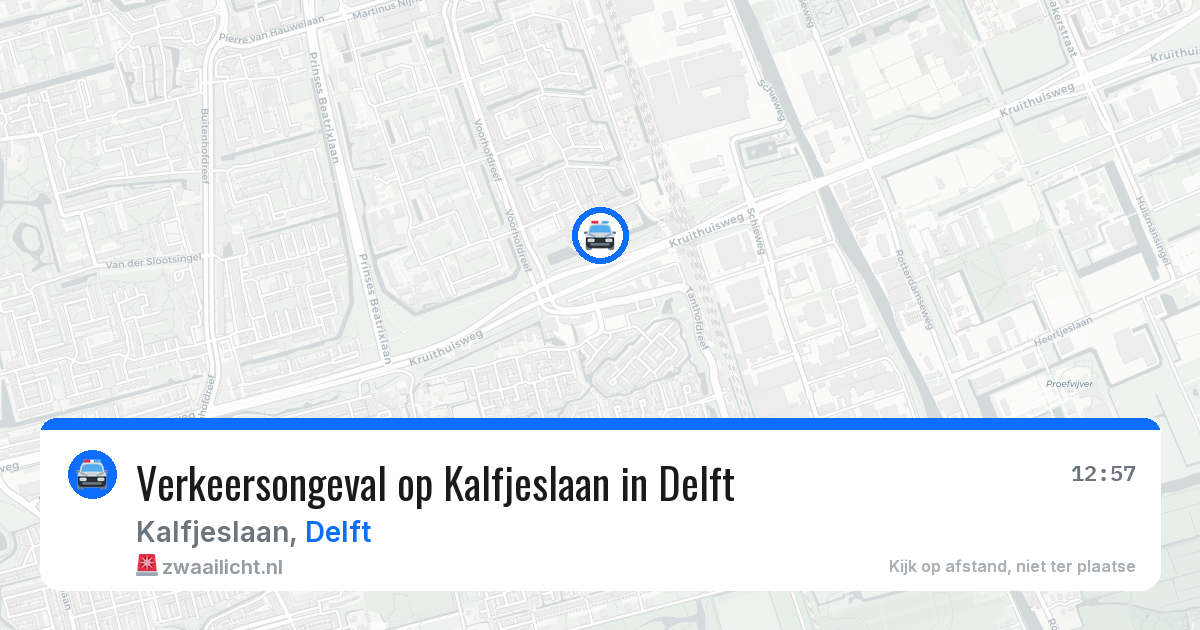 Verkeersongeval op Kalfjeslaan in Delft — 22 mei 2026