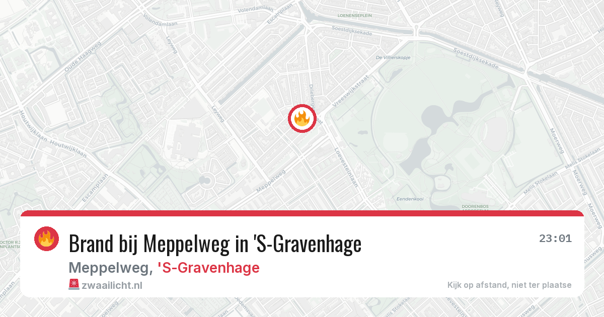 Brand bij Meppelweg in 'S-Gravenhage — 7 aug 2026