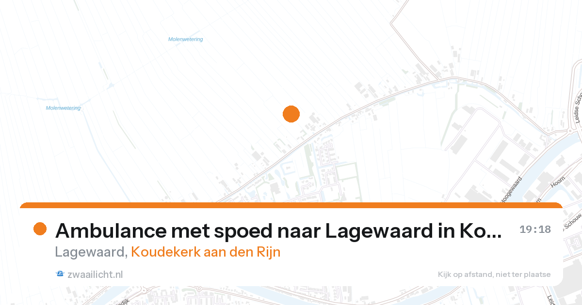 Ambulance met spoed naar Lagewaard in Koudekerk aan den Rijn — 26 aug 2026