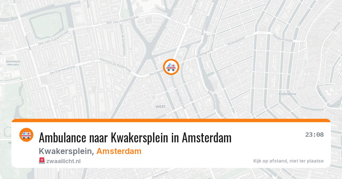Ambulance naar Kwakersplein in Amsterdam — 19 jun 2026