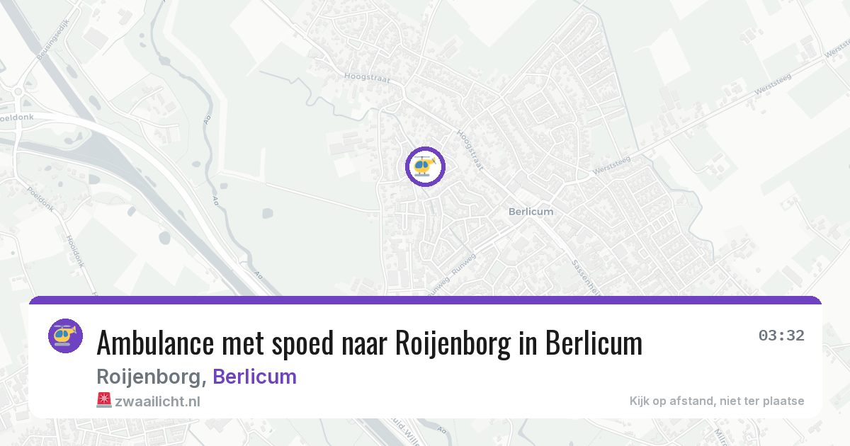 Ambulance met spoed naar Roijenborg in Berlicum — 15 jun 2026