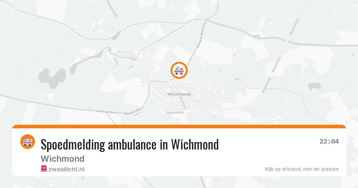 Spoedmelding ambulance in Wichmond — 21 mei 2026
