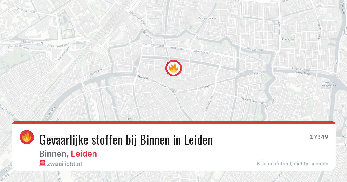 Gevaarlijke stoffen bij Binnen in Leiden — 8 feb 2026