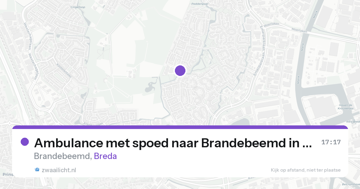 Ambulance met spoed naar Brandebeemd in Breda — 16 aug 2026