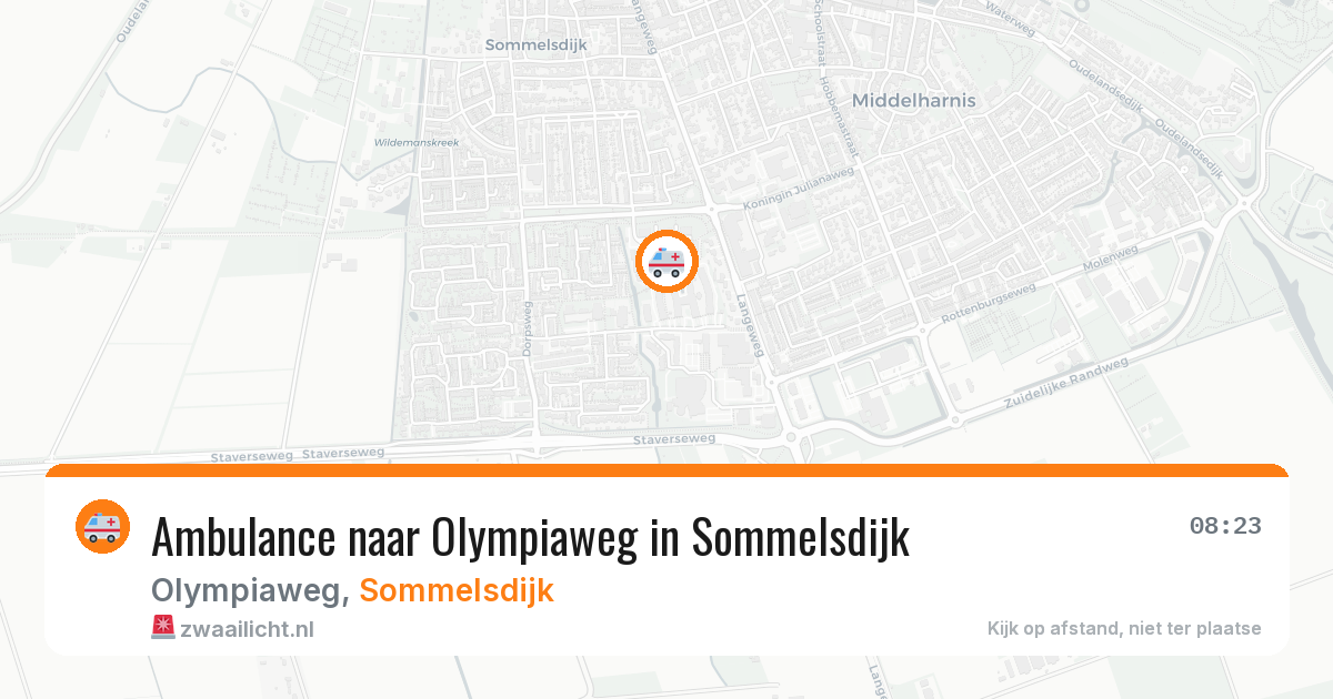 Ambulance naar Olympiaweg in Sommelsdijk — 19 mei 2026