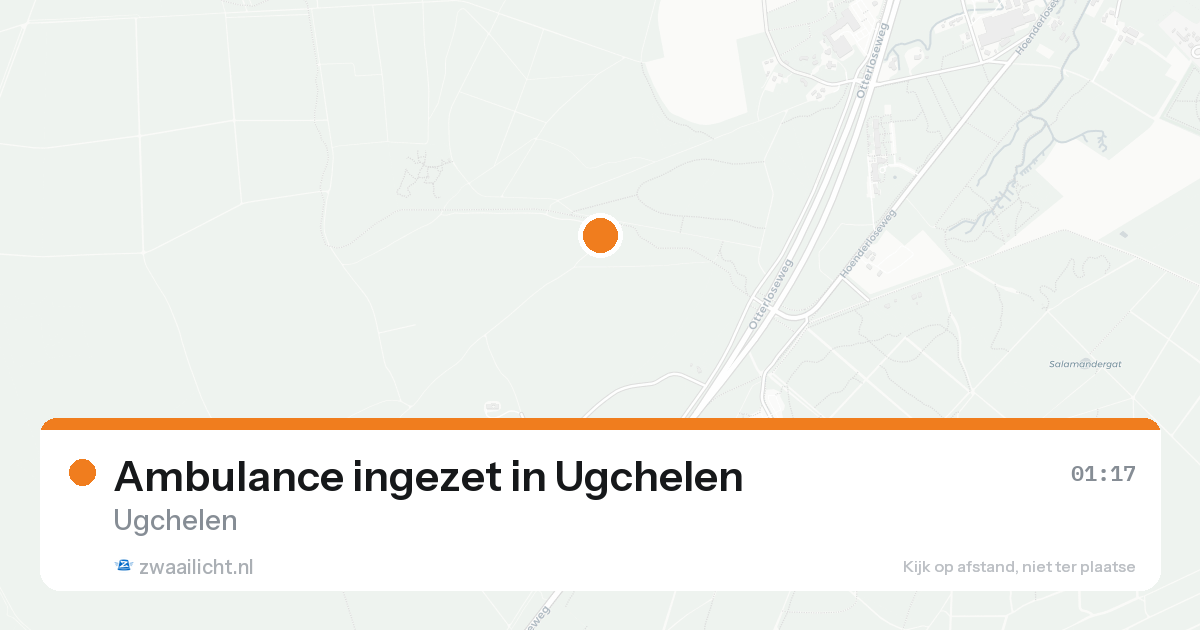 Ambulance ingezet in Ugchelen — 13 aug 2026