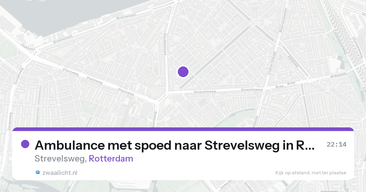 Ambulance met spoed naar Strevelsweg in Rotterdam — 18 aug 2026