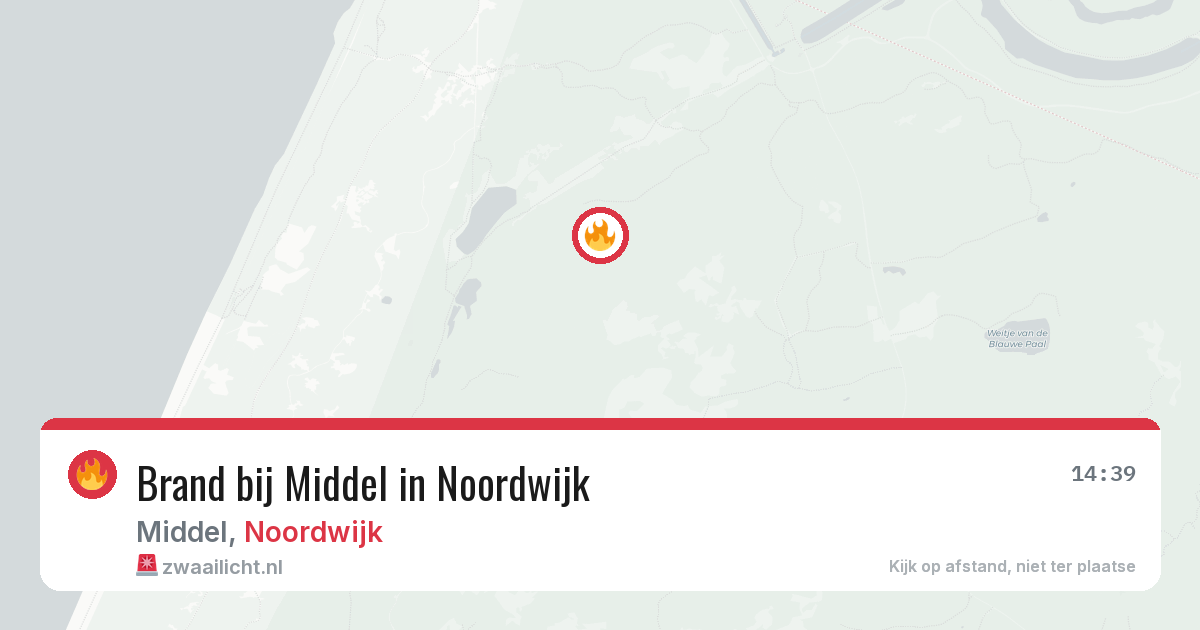 Brand bij Middel in Noordwijk — 21 jul 2026