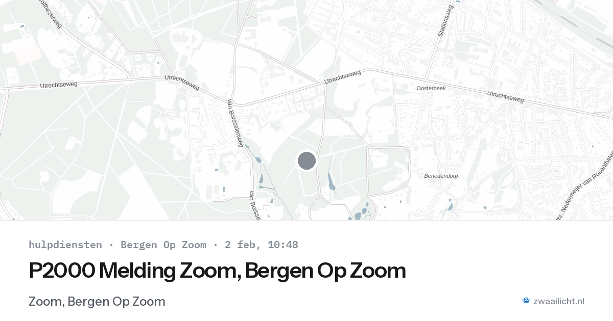 P2000 Melding Zoom, Bergen Op Zoom — 2 feb 2026