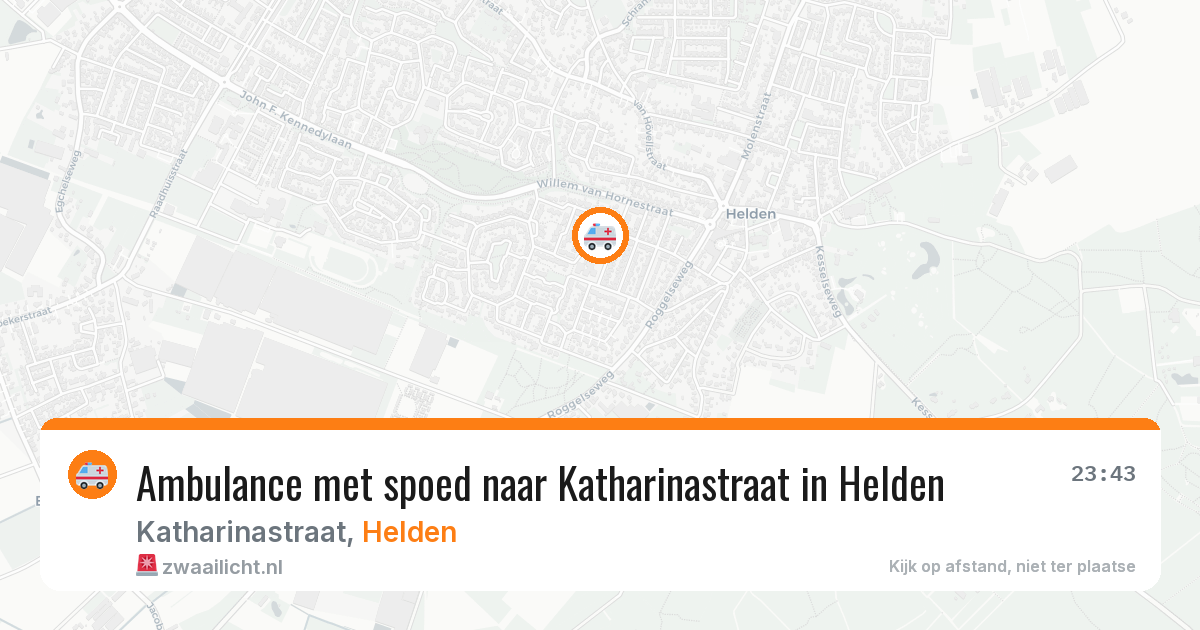 Ambulance met spoed naar Katharinastraat in Helden — 22 mei 2026
