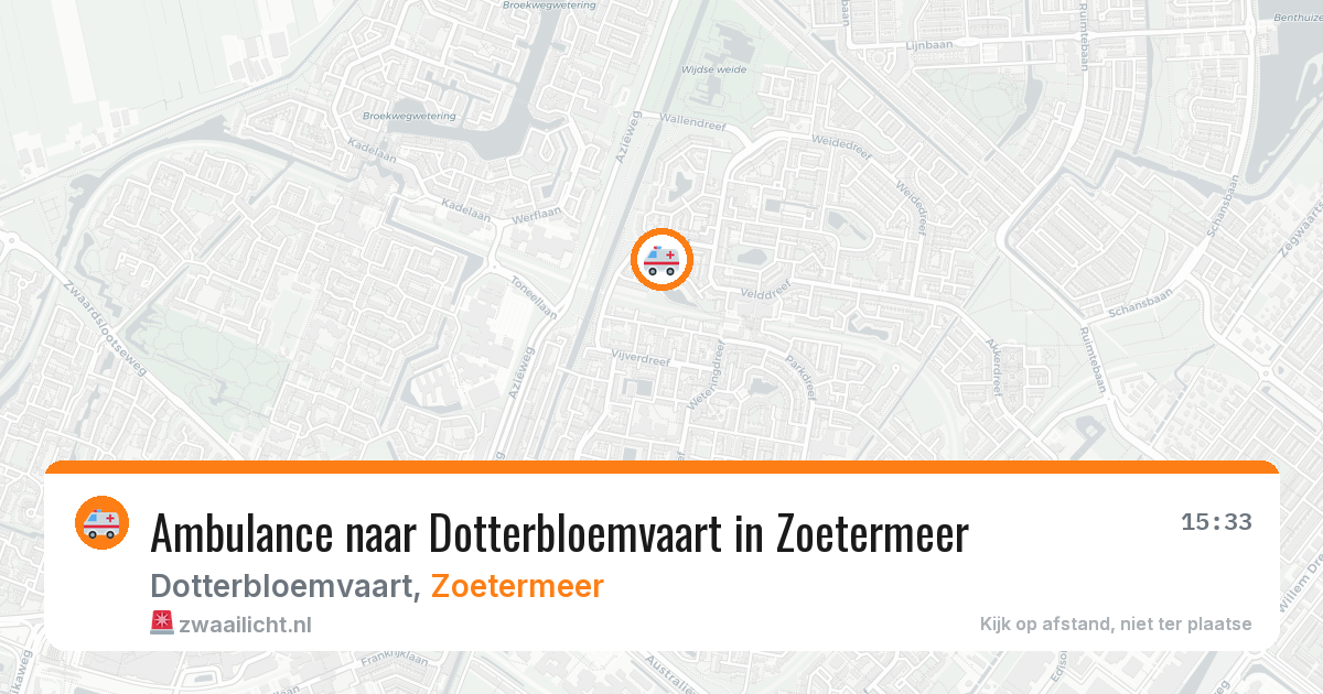 Ambulance naar Dotterbloemvaart in Zoetermeer — 6 mei 2026