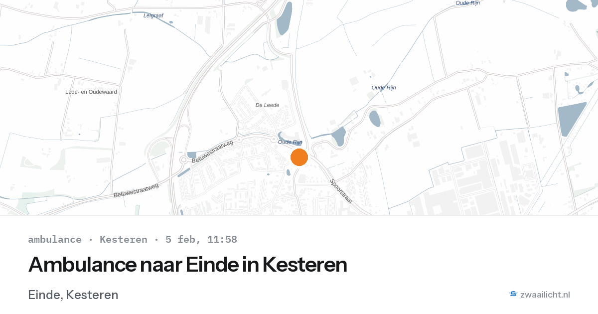 Ambulance naar Einde in Kesteren — 5 feb 2026