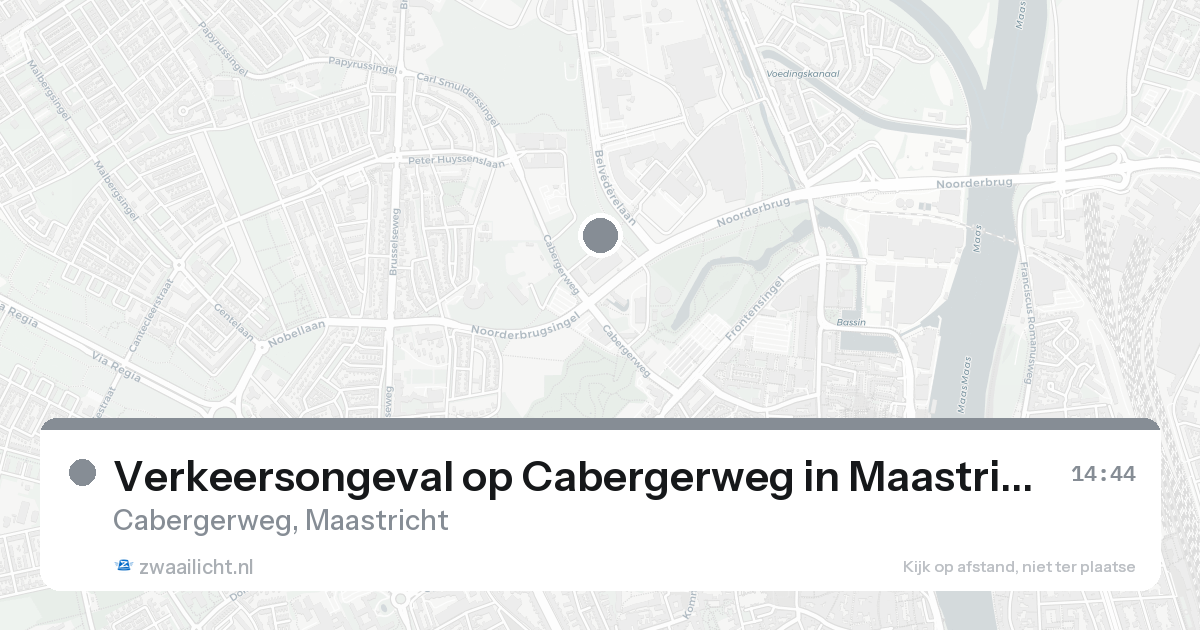 Verkeersongeval op Cabergerweg in Maastricht — 18 aug 2026