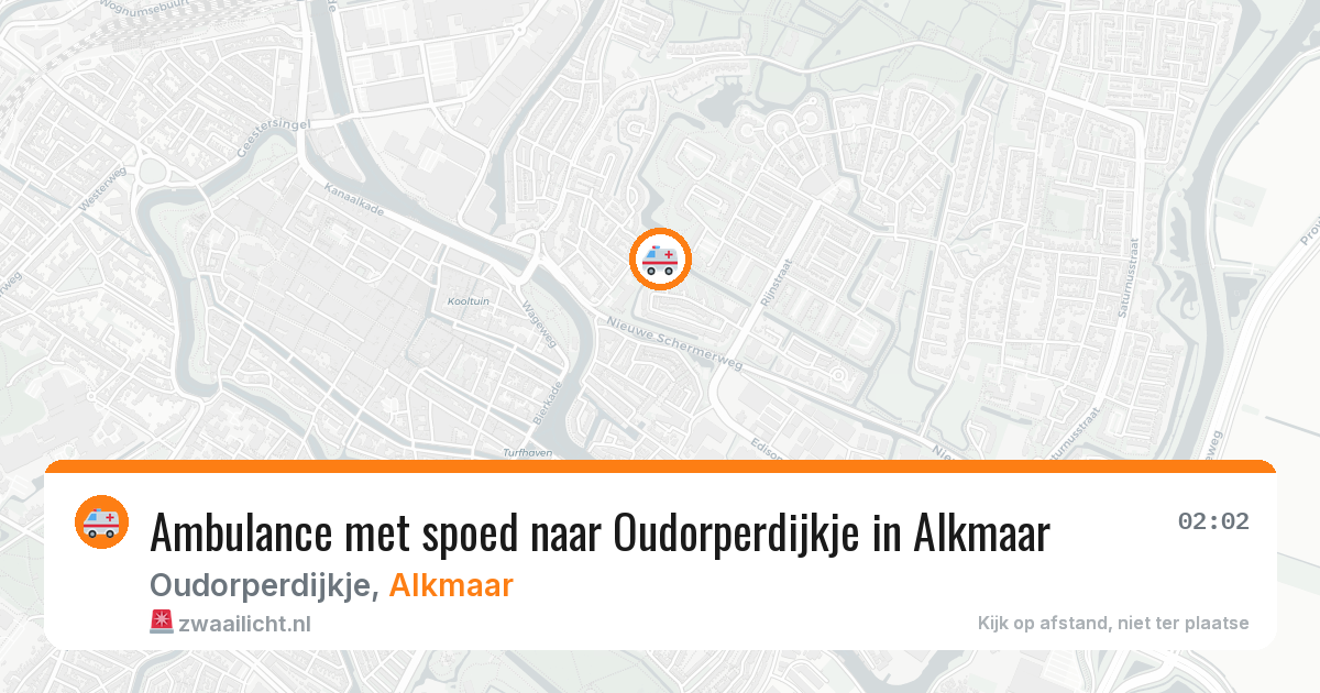 Ambulance met spoed naar Oudorperdijkje in Alkmaar — 4 mei 2026