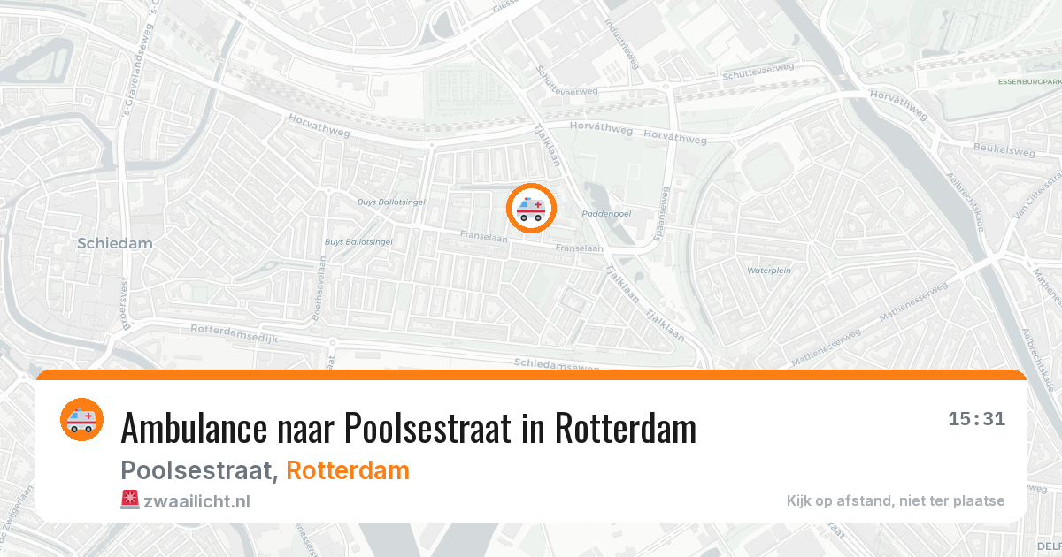 Ambulance naar Poolsestraat in Rotterdam — 24 mei 2026