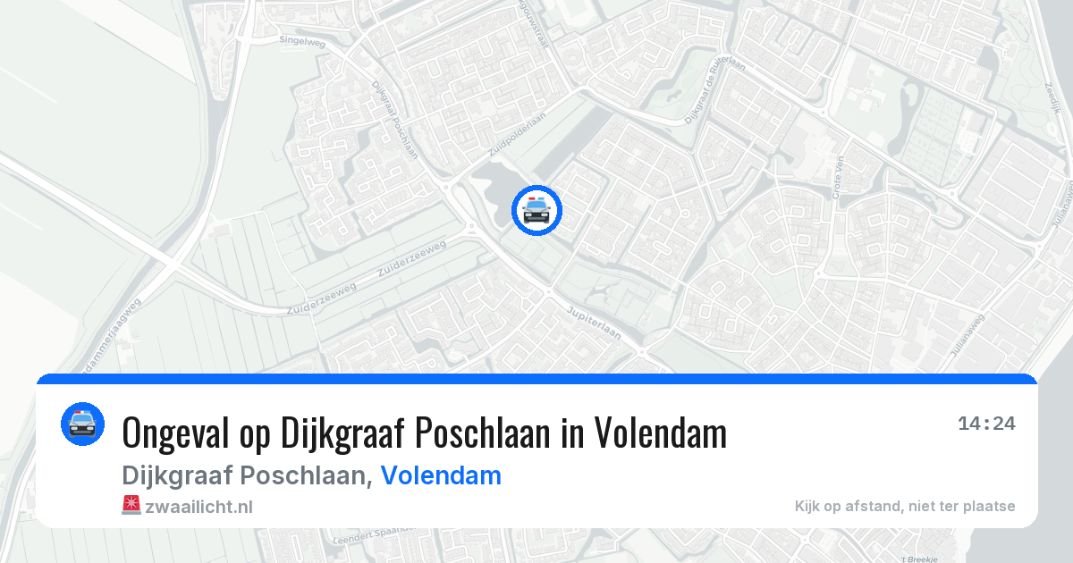 Ongeval op Dijkgraaf Poschlaan in Volendam — 25 jun 2026