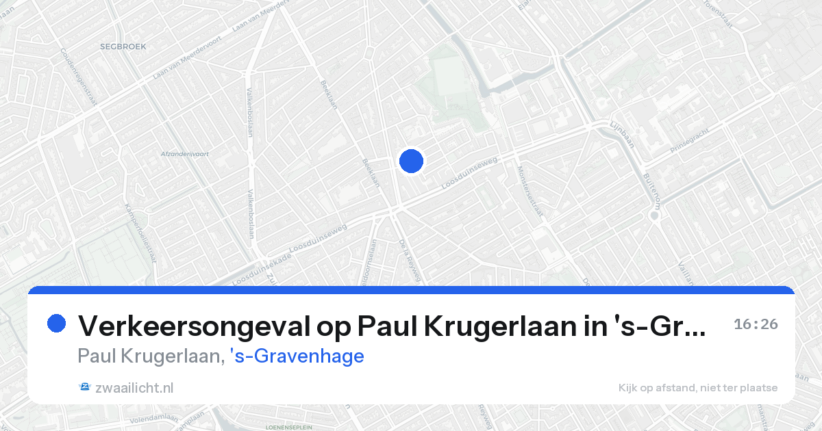 Verkeersongeval op Paul Krugerlaan in 's-Gravenhage — 19 mei 2026