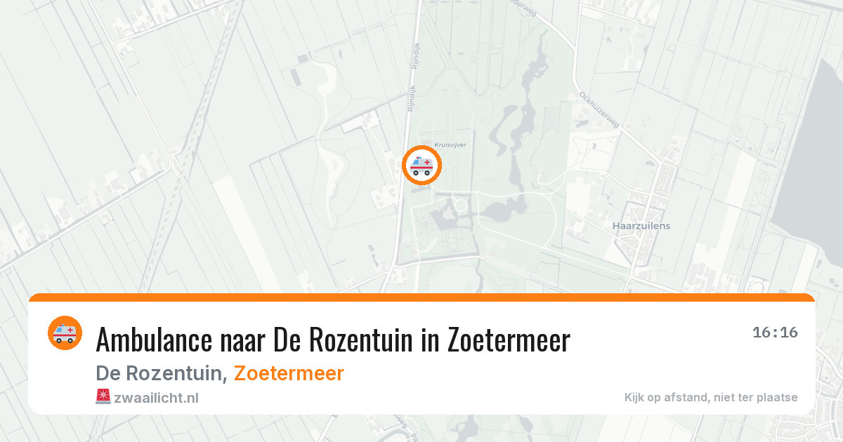Ambulance naar De Rozentuin in Zoetermeer — 27 mei 2026