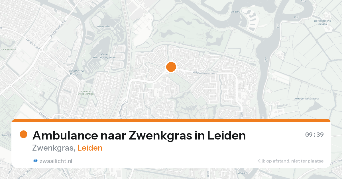 Ambulance naar Zwenkgras in Leiden — 7 mei 2026