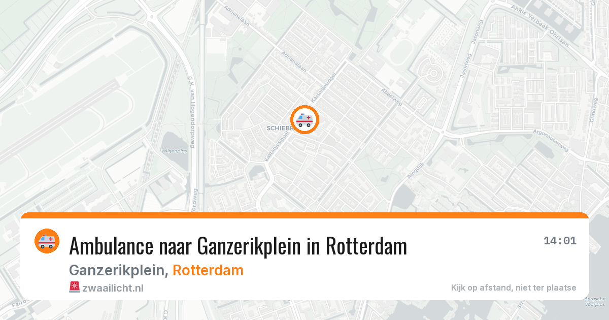 Ambulance naar Ganzerikplein in Rotterdam — 18 mei 2026