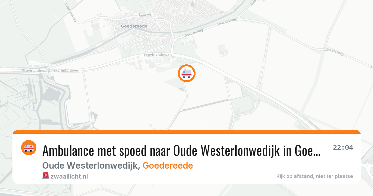 Ambulance met spoed naar Oude Westerlonwedijk in Goedereede — 21 apr 2026