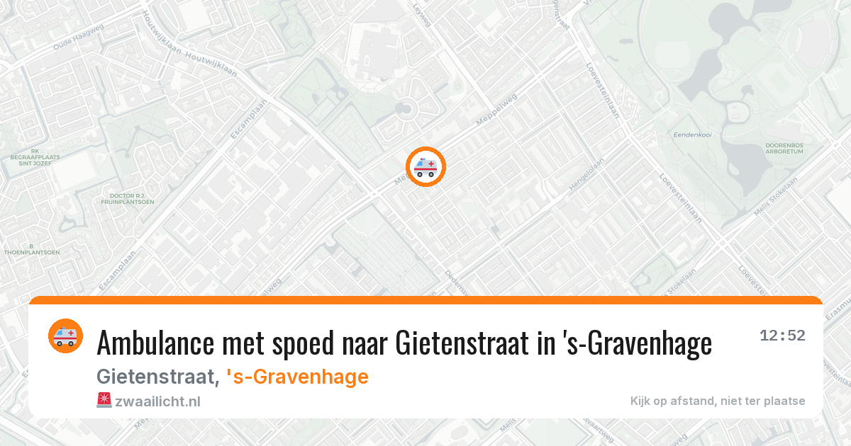 Ambulance met spoed naar Gietenstraat in 's-Gravenhage — 1 mei 2026