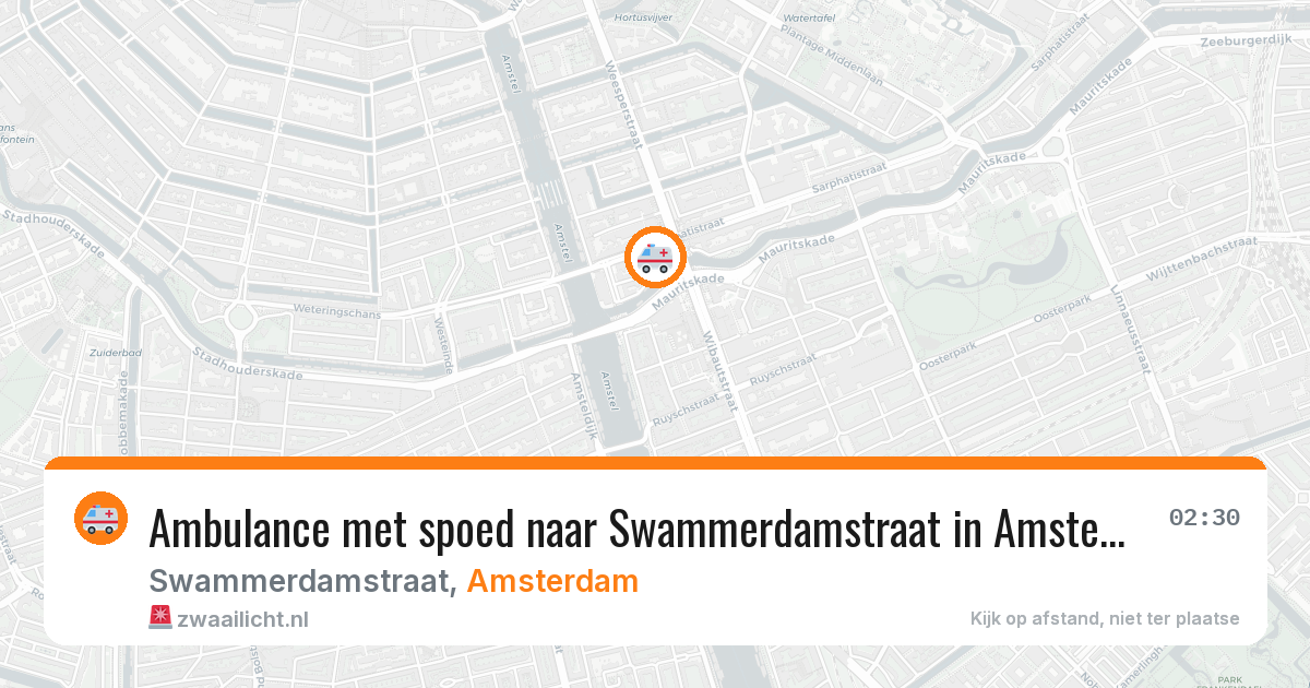 Ambulance met spoed naar Swammerdamstraat in Amsterdam — 13 mrt 2026