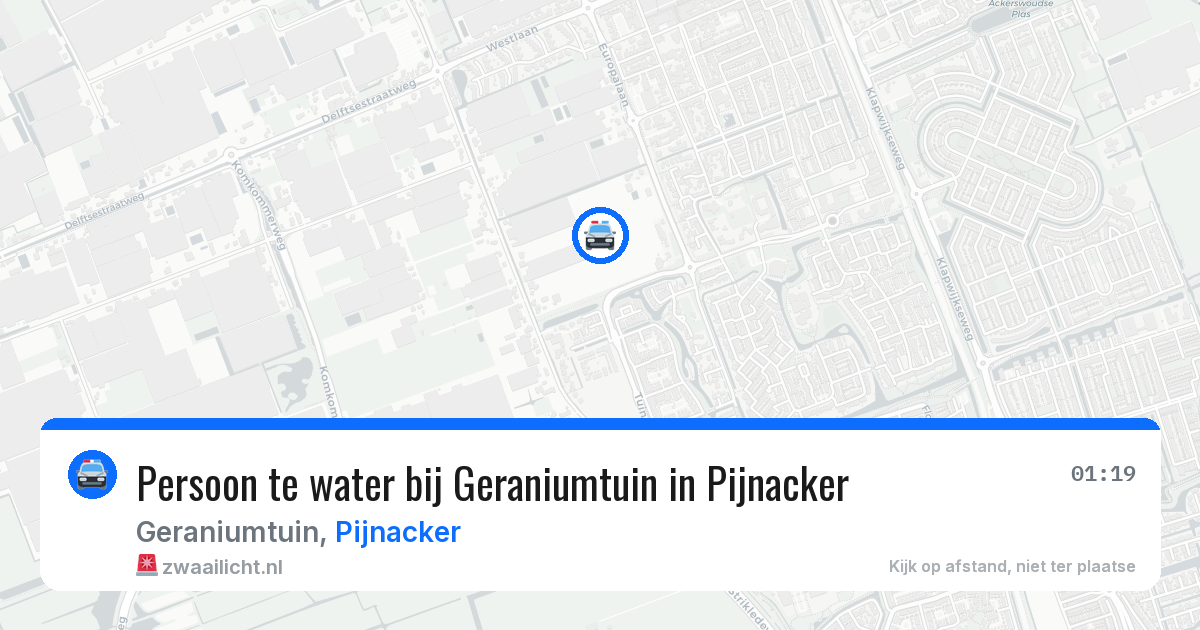 Persoon te water bij Geraniumtuin in Pijnacker — 9 mei 2026