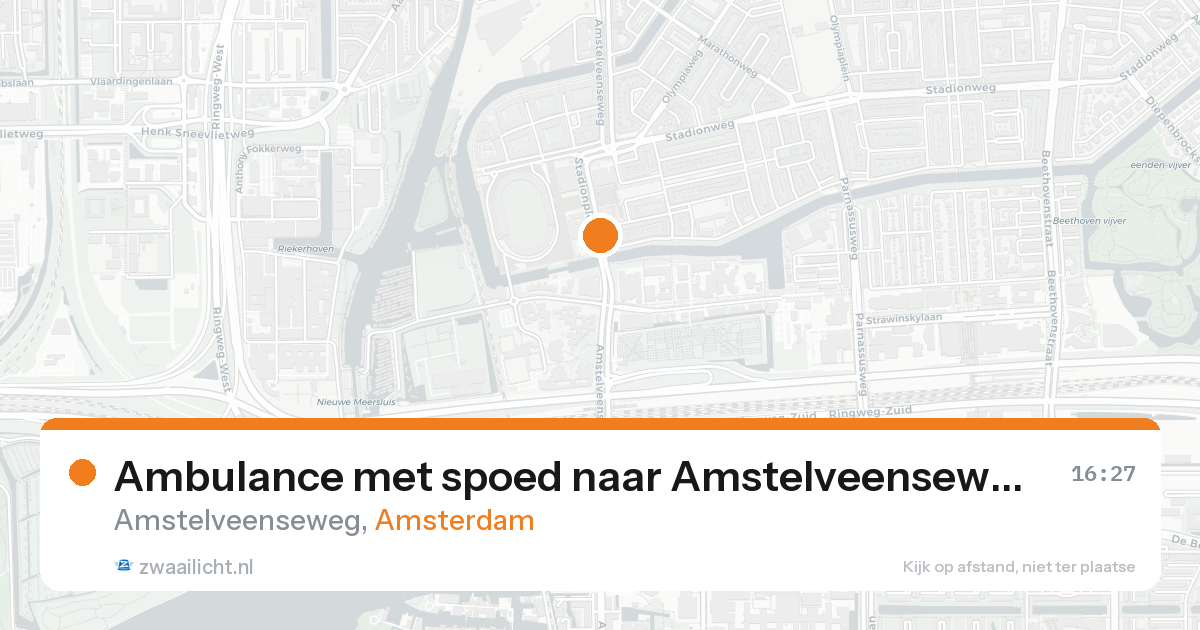 Ambulance met spoed naar Amstelveenseweg in Amsterdam — 25 aug 2026