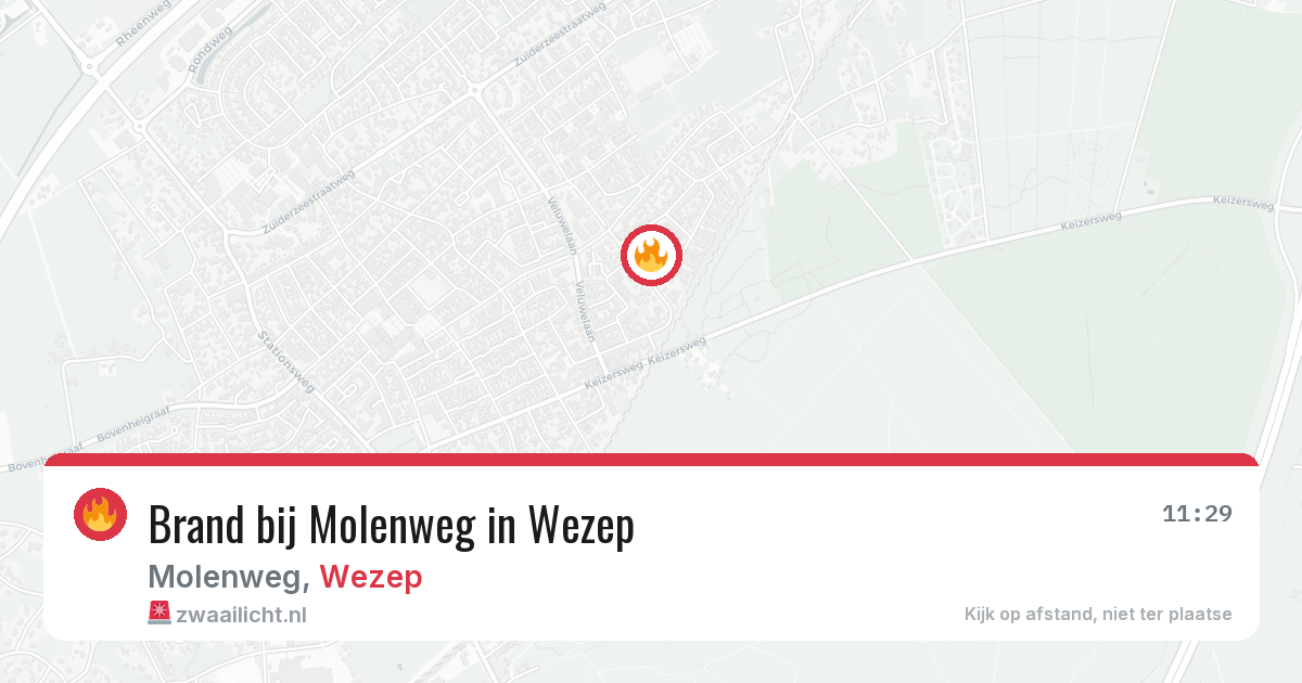 Brand bij Molenweg in Wezep — 2 aug 2026