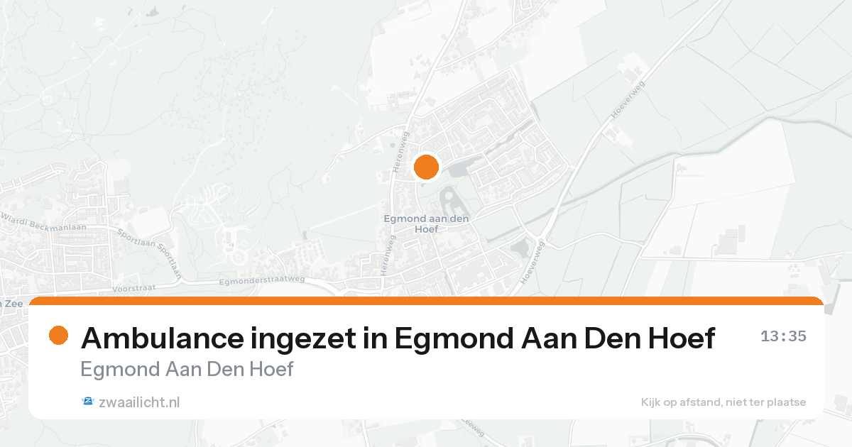 Ambulance ingezet in Egmond Aan Den Hoef — 22 mei 2026